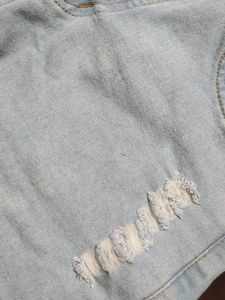 Distressed Denim Shorts