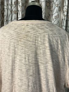 Comfortable Beige Textured T-Shirt