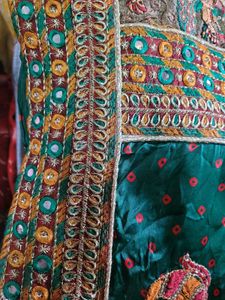 Embroidered Green Saree