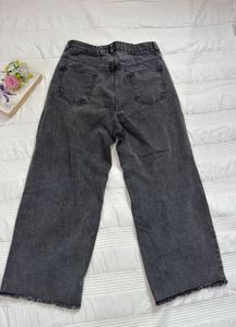 Grey Wide Leg Jeans