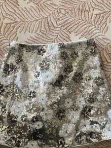 Sparkling Sequin Floral Mini Skirt