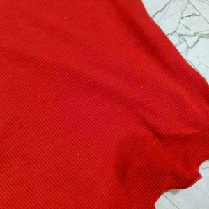Vibrant Red Casual Dress