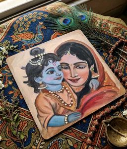 Handmade Radha Krishna Painting
