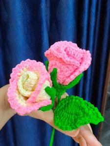 Crochet Rose Flowers - Handmade set