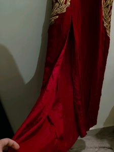Elegant Maroon &amp; Gold  Stones with Embroidered Fro