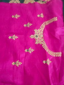 Diwali special Embroidered Teal Green Saree
