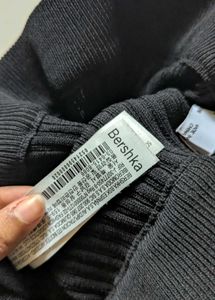 Ribbed Split Hem Bootcut Pants