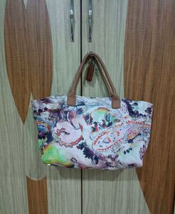 Colorful Paisley Print Tote Bag
