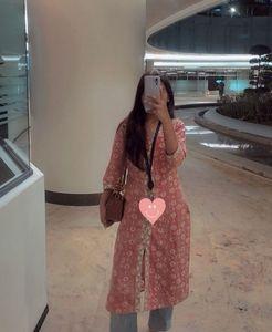 Pink floral print kurta