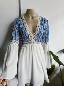 Boho Chic Bell Sleeve Mini Dress