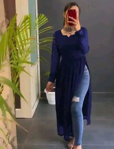 Stylish Navy Blue Kurta