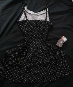 ⋆. 𐙚 Polka Dot Layered Minidress ! ﹒  ◡◡