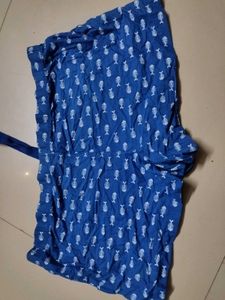Cute Blue Fish Print Shorts