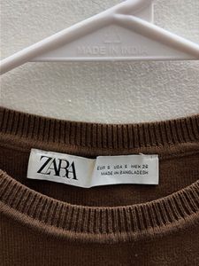Zara Brown Knit Vest Top