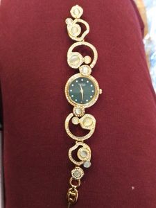 Elegant Gold Tone Rhinestone Watch