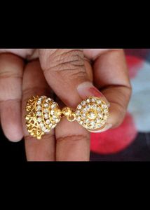 Stunning Gold Jhumka Earrings