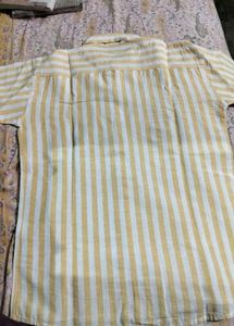 Men's Striped Short Sleeve Shirt SIZE-M(38)