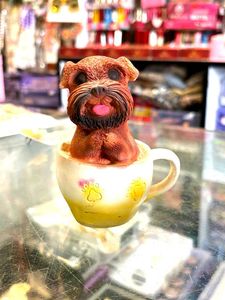 Dog in a Cup Figurine