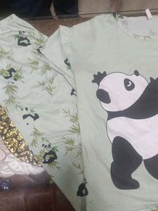 Cute Panda Bamboo Pajama Set