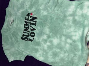 Combo Of Tie-Dye Graphic Tee For Girls