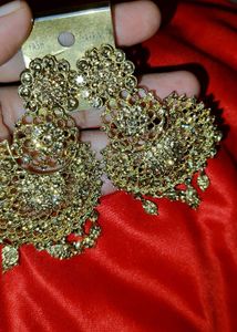 Gold Tone Statement Earrings