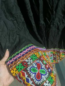 Embroidered Black Ethnic Skirt
