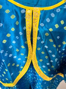 Vibrant Blue Bandhani Kurta