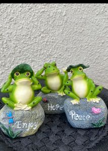 Set Of 3 Decor Item Frog