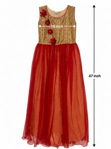 Beautiful Red &amp; Gold Gown