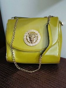 Olive Green Chain Crossbody Bag