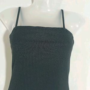 SHEIN Black Ribbed Bodysuit