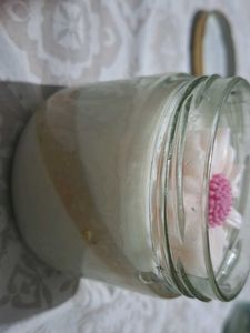 Floral Candle in Glass Jar