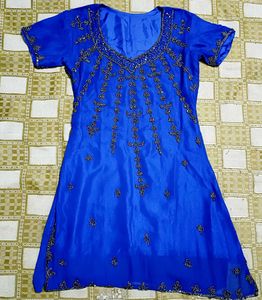 Elegant Blue Embroidered Kurta Set