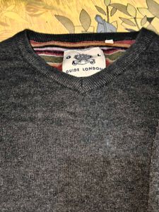 Men's Dark Grey Crew Neck Sweater