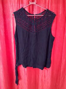 Stylish black Crochet Top