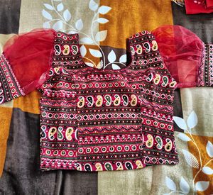 Red Printed Blouse