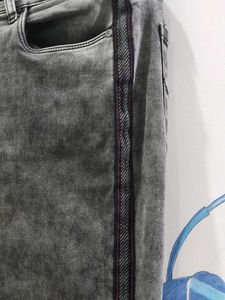 Grey Wash Skinny Distressed Jeans