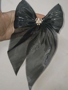 Chic Black Bow Hair Accessory