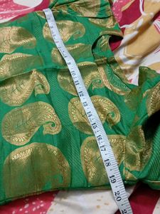 Green Banarasi suit