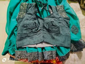 Women And Girls Sea Green Saree