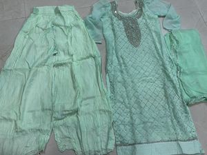 Mint Green Embellished Kurta Set