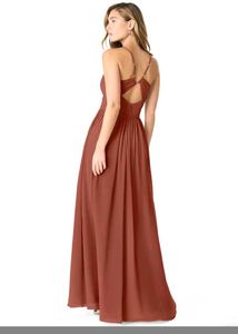 Elegant Rust Maxi AZAZIE Dress(A4)