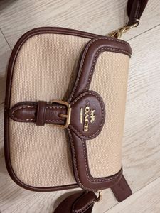 Original Coach Canvas &amp; Leather Crossbody Bag