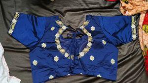 Fully stitched Elegant Blue and Gold Lehenga Choli