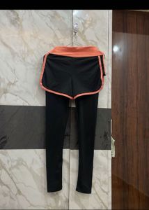 2-in-1 Athletic Leggings with Shorts