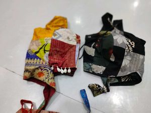 Color Block Abstract Blouse Combo