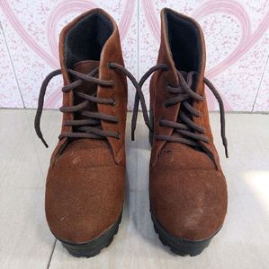 Brown Suede Ankle Boots