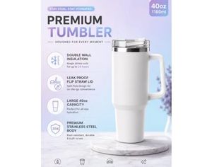White Insulated Tumbler wdt steelstraw newwdt tag