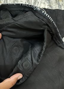 Black Bomber Jacket Cropped&amp; Thick Padded