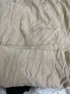 crepe beige skirt